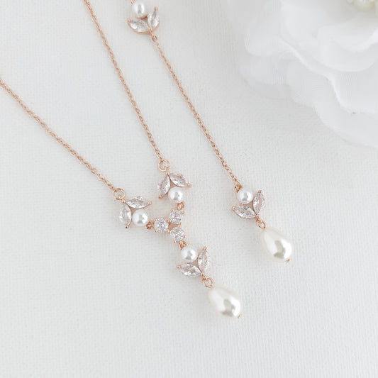 Simple Detachable Back Necklace for the Minimalistic Bride-Leila