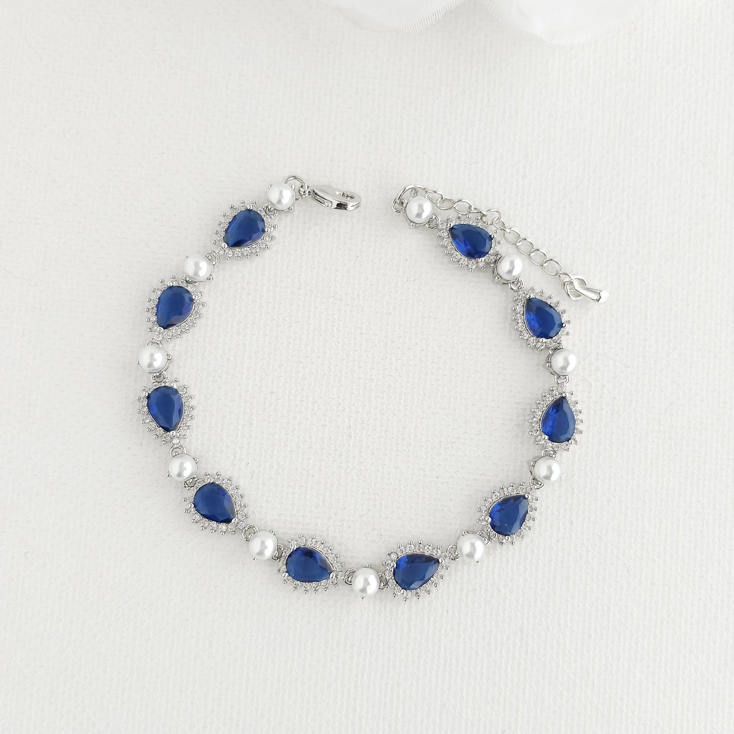 Bracelet de mariée bleu-AOI