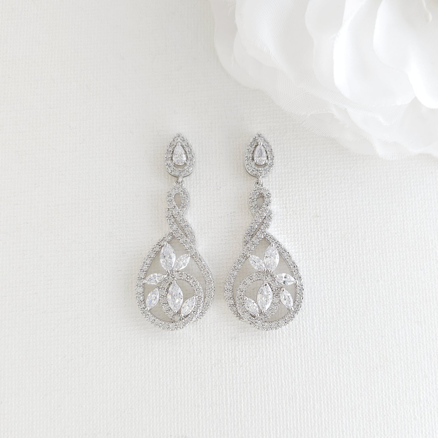 Elegant Bridal Earrings for Weddings and Reception-Nova