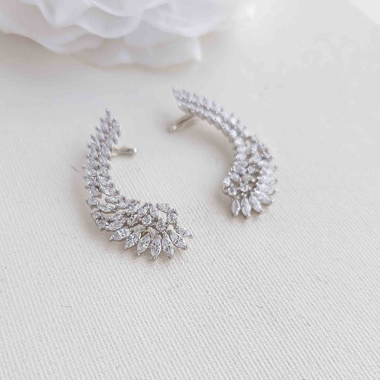 Detachable Pearl Ear Cuffs: A Modern Twist for Your Wedding Day-Adena