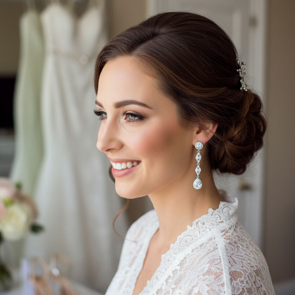 Rose Gold Long Earrings- Hayley