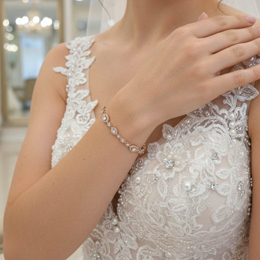 Marquise Bracelet in Cubic Zirconia for Brides Abby