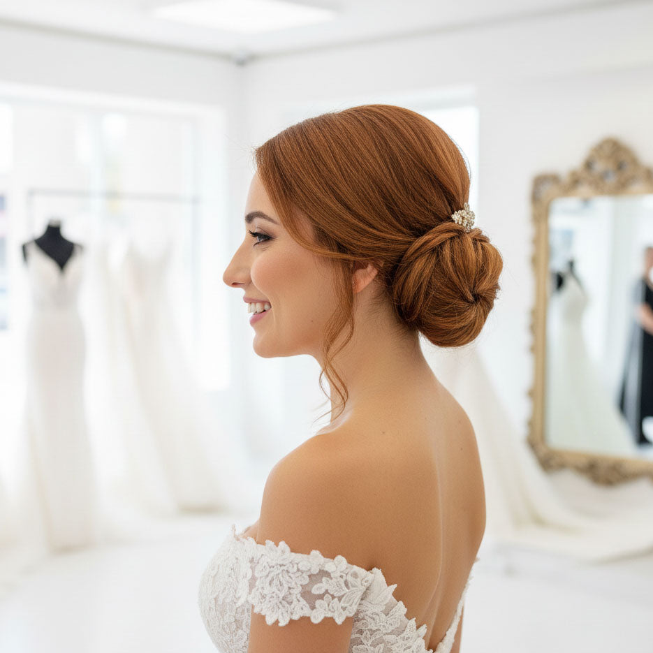 Peignes à cheveux dorés pour les mariages-Daisy