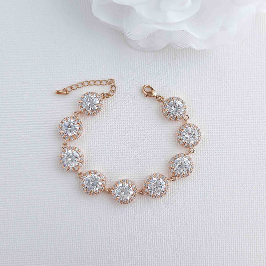 Round Bracelet in Yellow Gold For Weddings-Evita