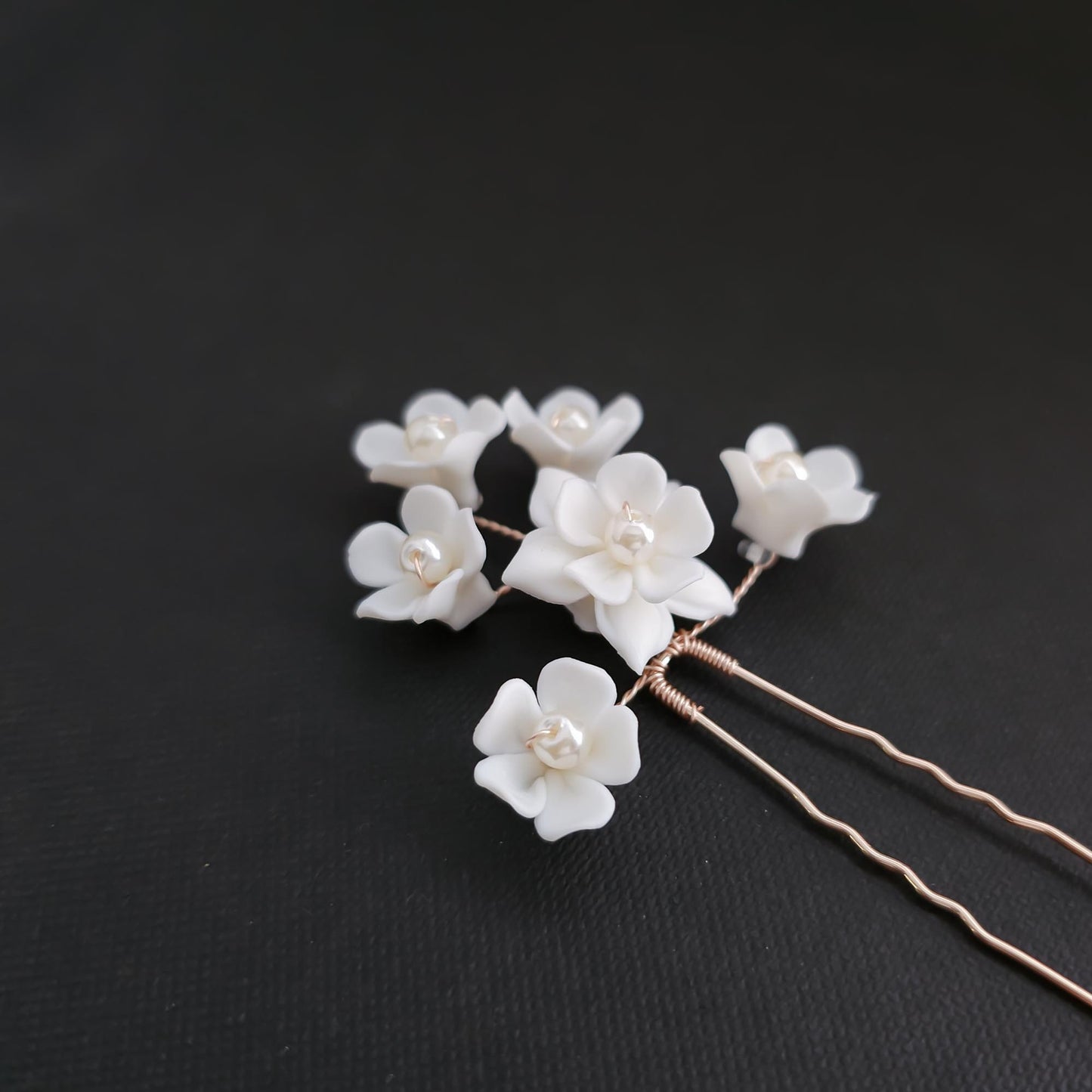 Floral Wedding Hair Pins In Gold- Lana