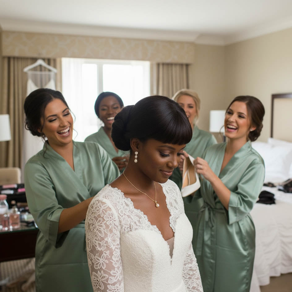 Silver CZ & Pearl Bridal Jewelry Set- Gwen