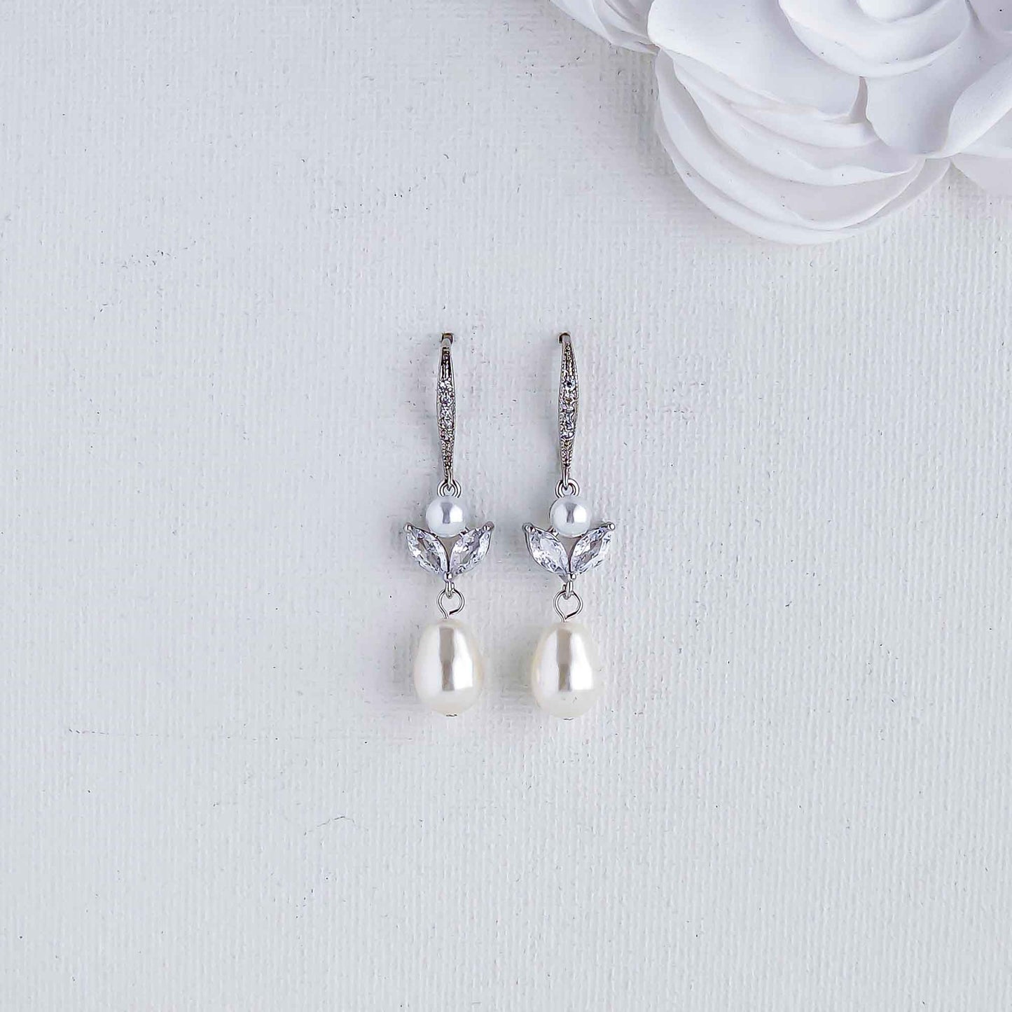 Pearl Hook Earrings-Leila