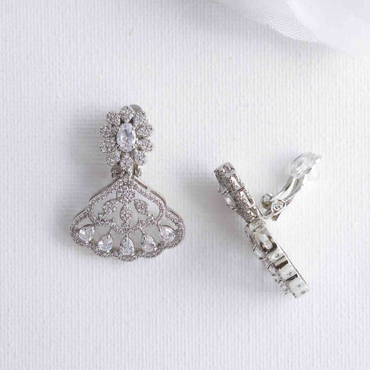 Non-pierced Wedding Clip-On Earrings: Vintage Style and All-Day Comfort- Litvik