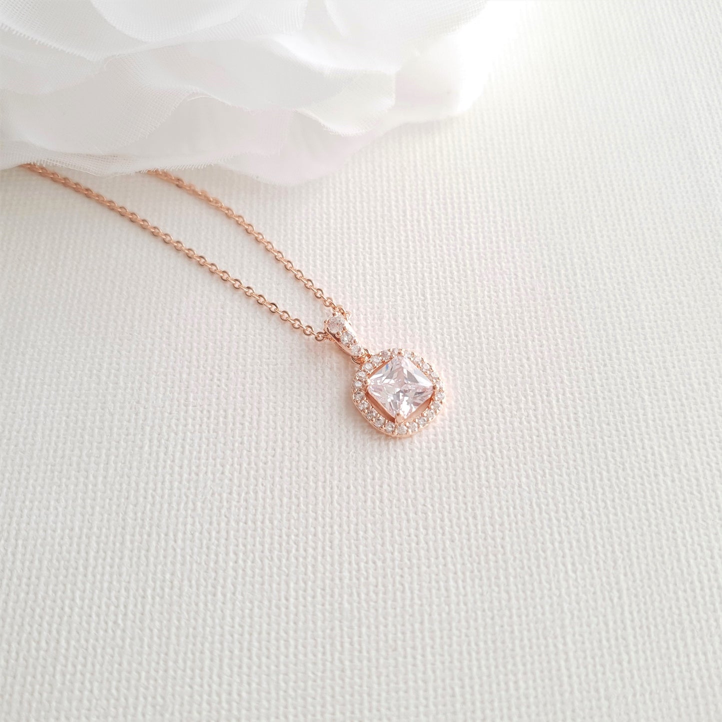 Wedding Jewelry Set for Bridesmaid in Rose Gold-Piper