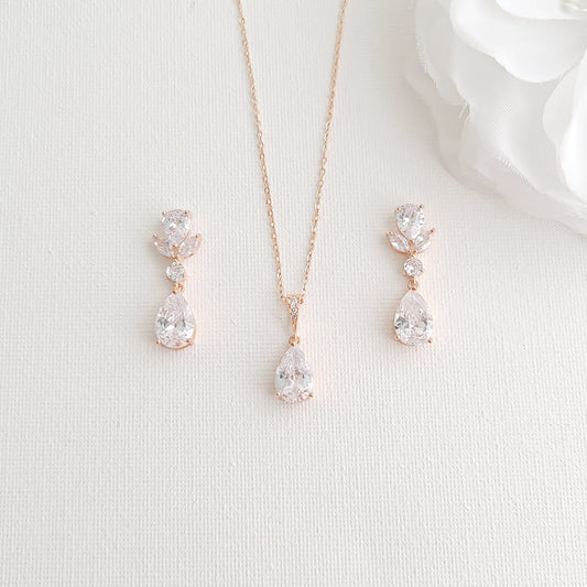 Ensemble de bijoux de jour de mariage élégant pour la mariée-Nicole