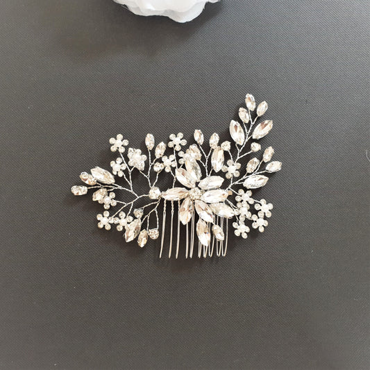 Crystal Hair Accessories Set for Weddings-Poppy
