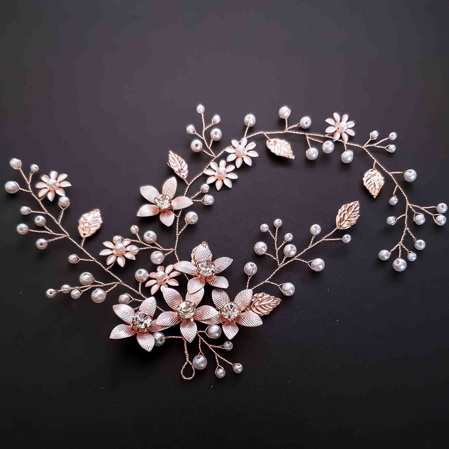 Floral Bridal Hairpiece-Bree