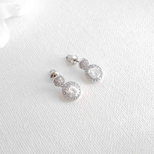 Double Drop Stud Earrings-Thea