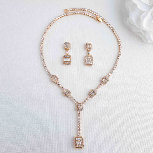 Art Deco Wedding Jewelry Set-Edith - PoetryDesigns