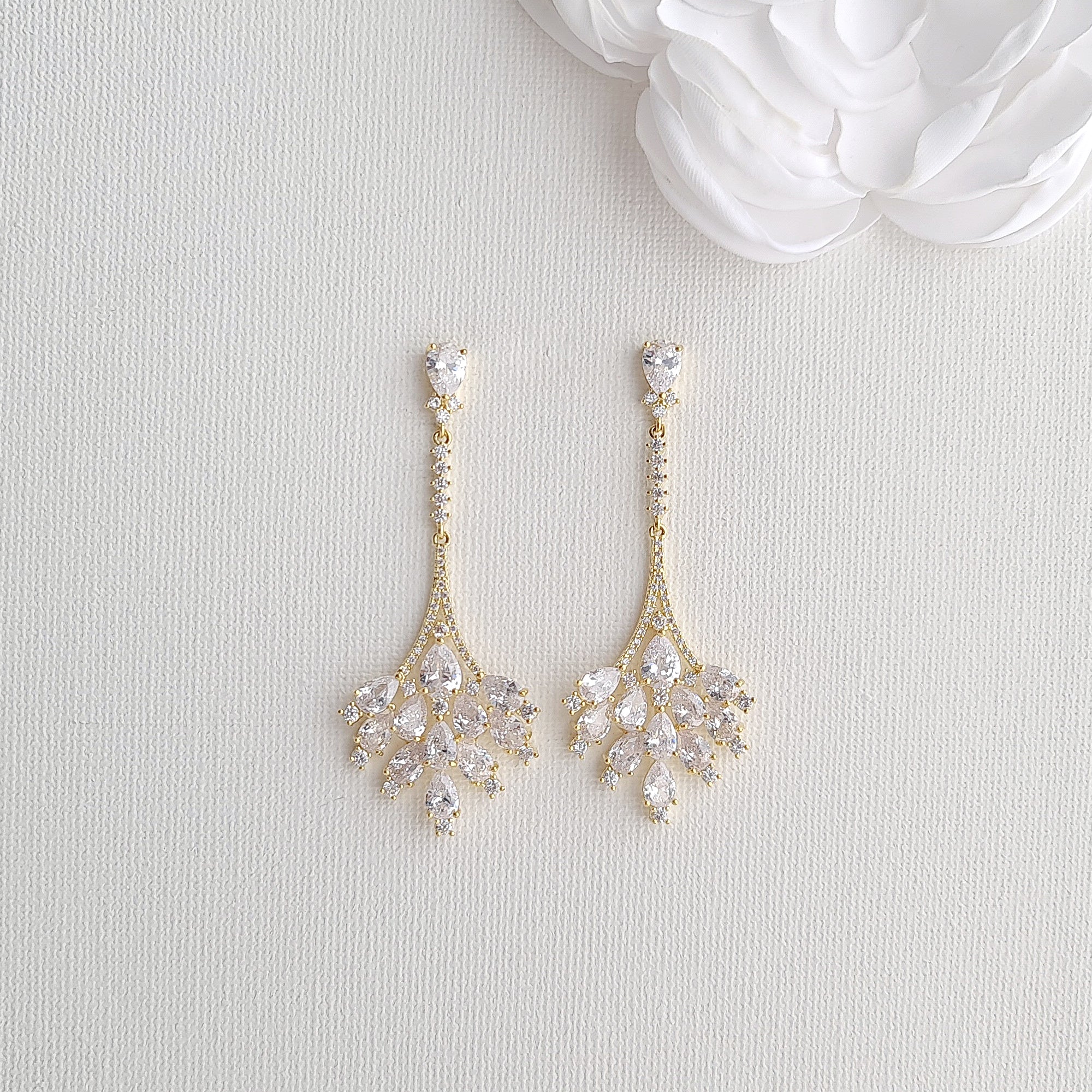 Pearl Drop Earrings, Art Deco Bridal Earrings | HelloArt