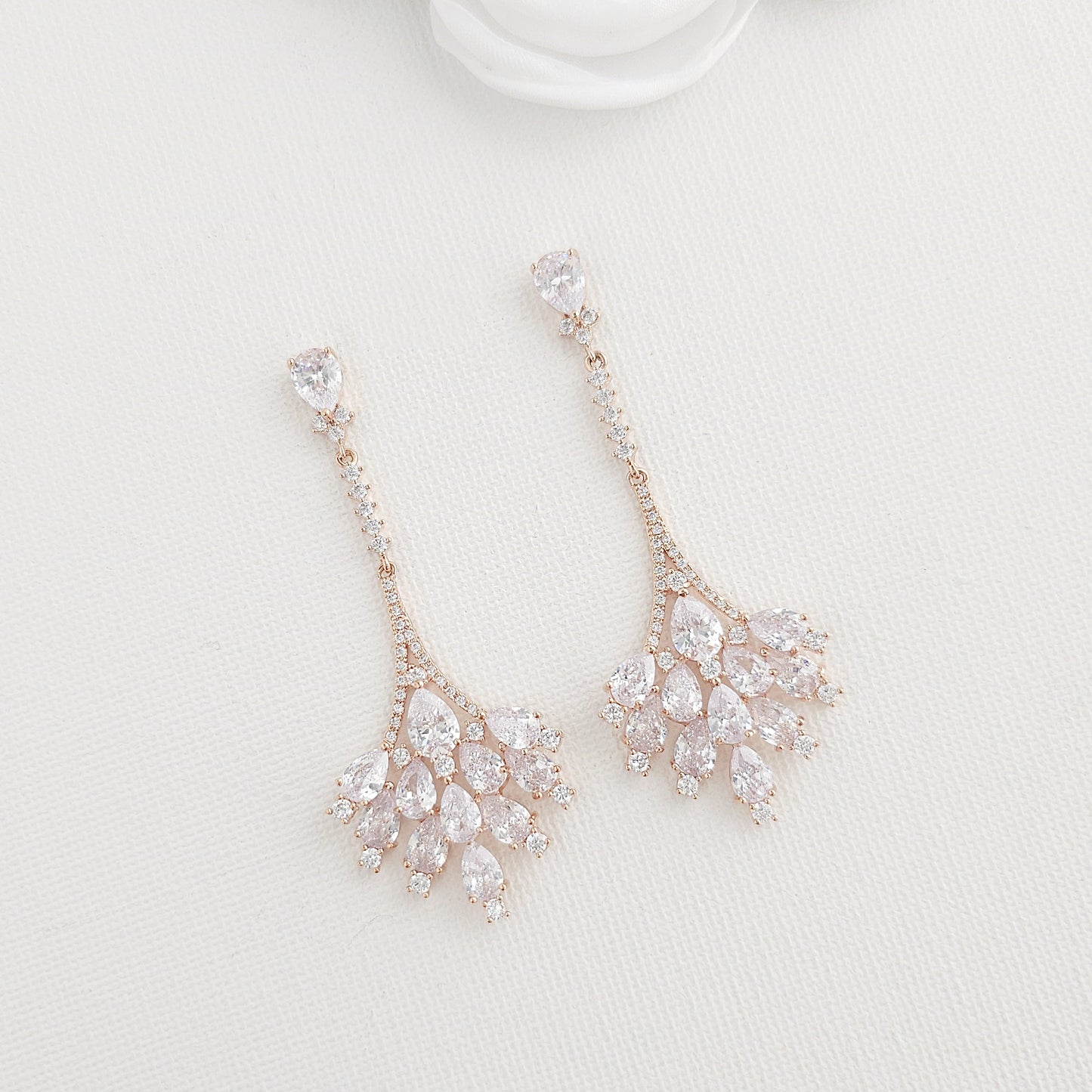 Dangling Chandelier Earrings for Wedding and Special Occasions-Yana