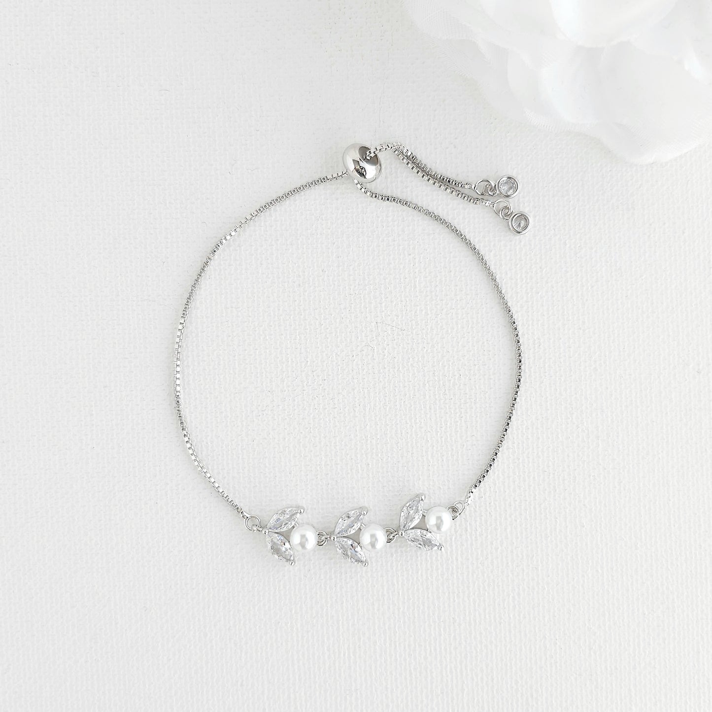 Dainty Rose Gold Bracelet for Brides and Bridemaids-Leila
