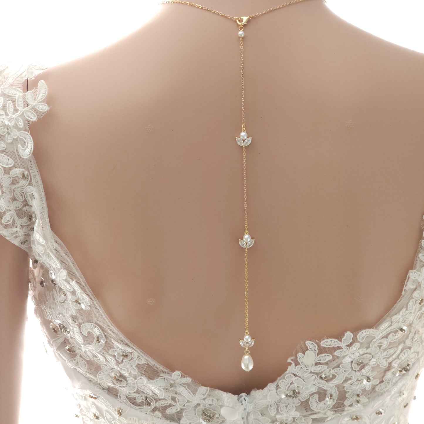 Collier pendentif goutte en or 14 carats (1,5 pouces) pour cadeau de mariées et de demoiselles d'honneur-Hayley