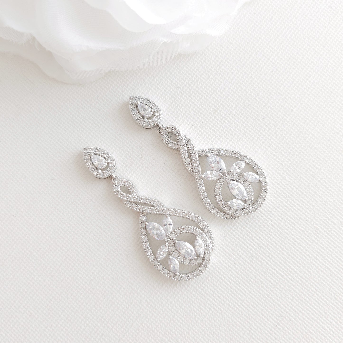 Elegant Bridal Earrings for Weddings and Reception-Nova