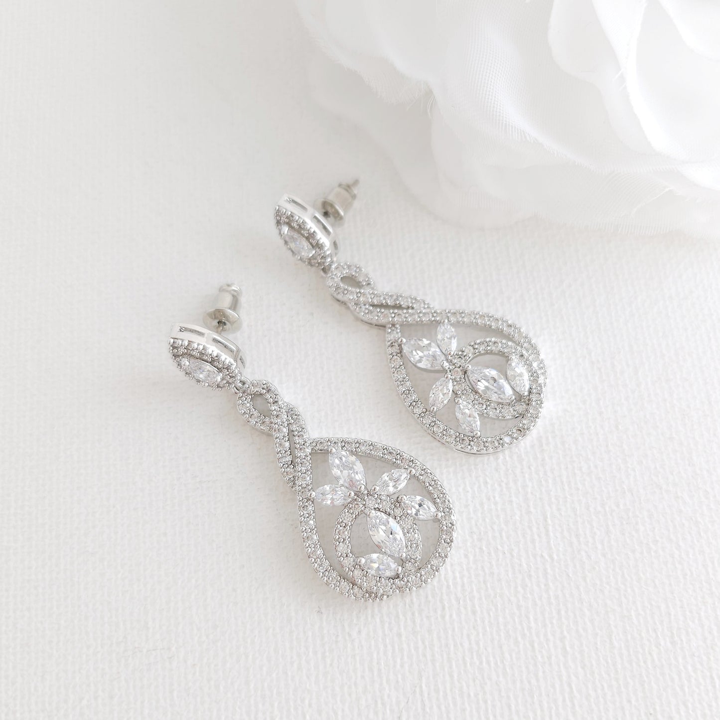 Elegant Bridal Earrings for Weddings and Reception-Nova