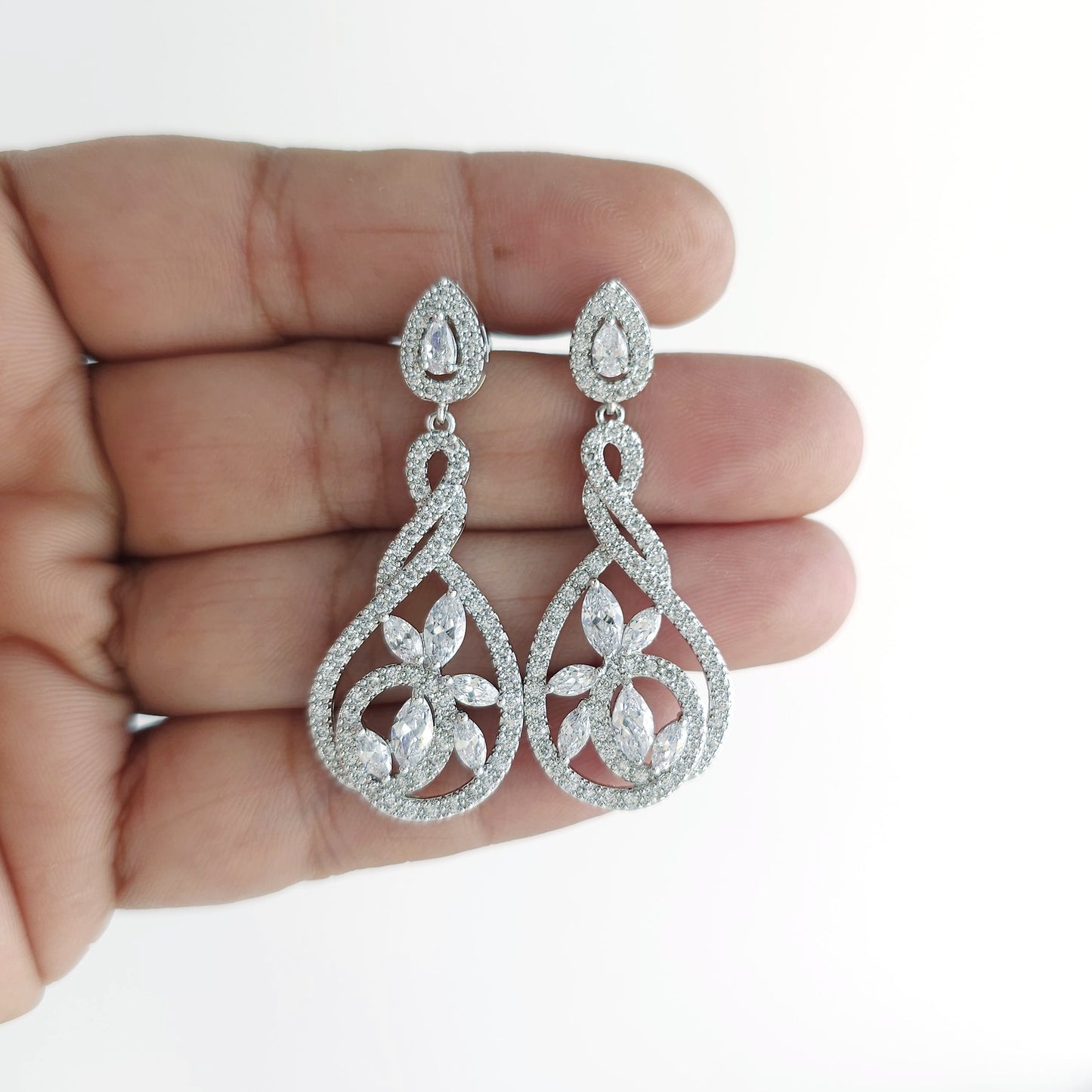 Elegant Bridal Earrings for Weddings and Reception-Nova