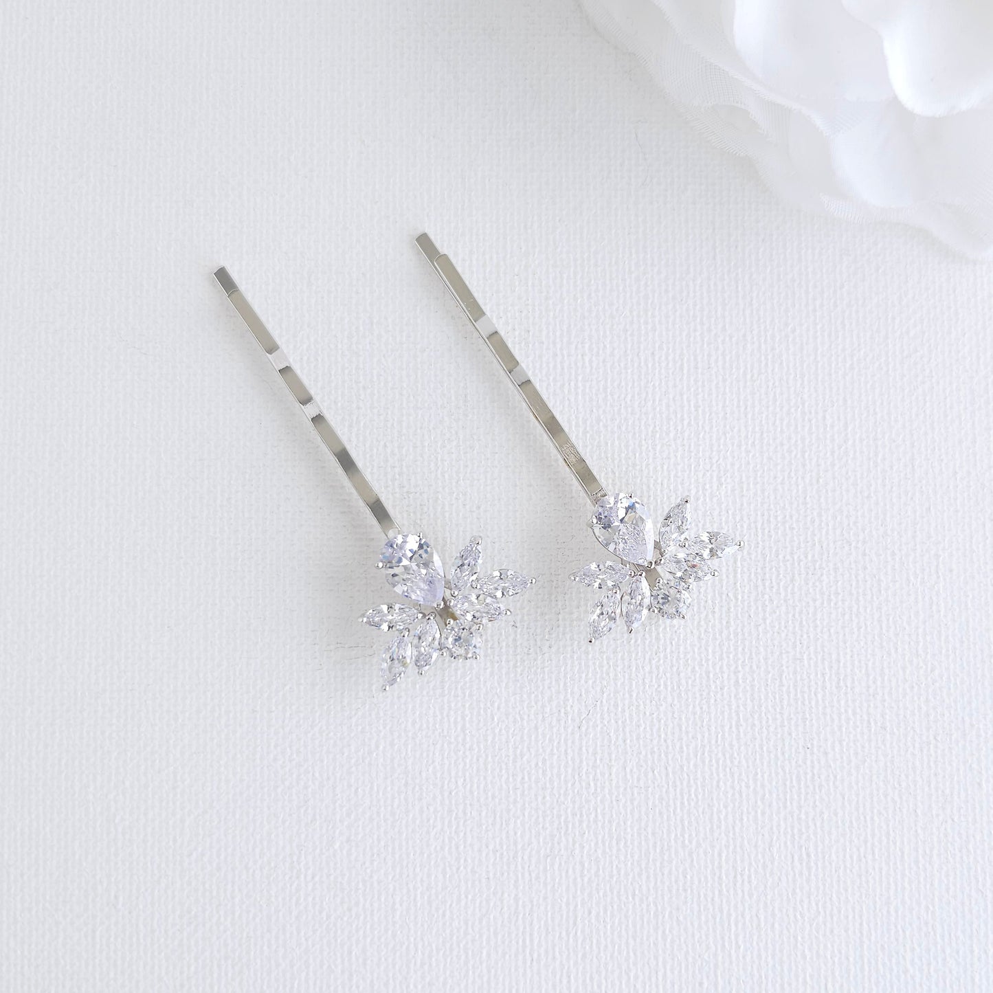 Heirloom Gold Floral Cluster Pins | Traditional Rich CZ Set for Classic Brides- Nicole