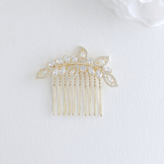 Gold Leaf Hair Comb: Modern Design for a Timeless Classic Bridal Look– Kerry