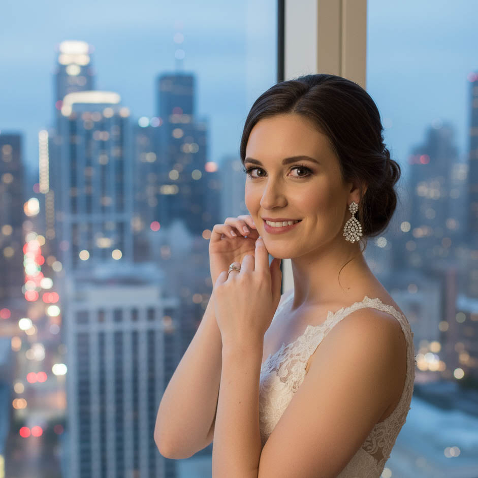 Statement Clip on Earrings for Weddings, Prom and Occasions-Sienna