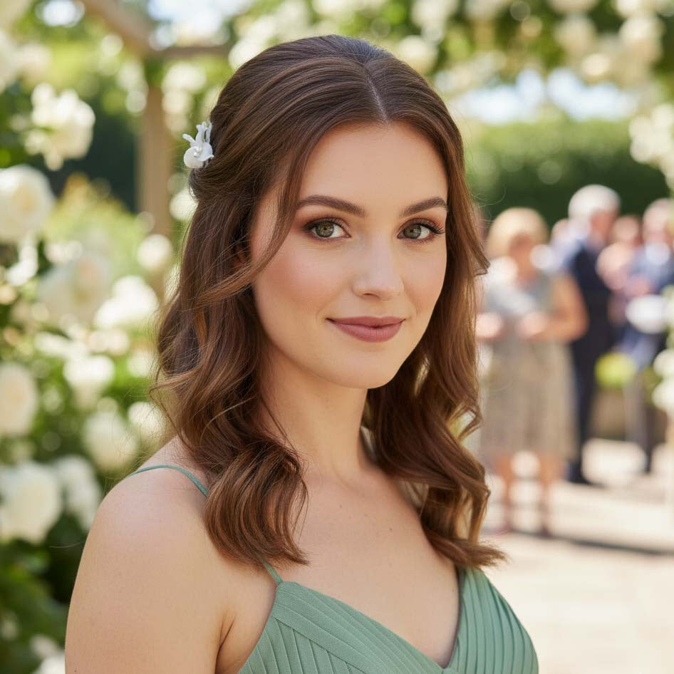 Simple Small Flower Hair Comb For Brides amd Bridesmaids-Alana