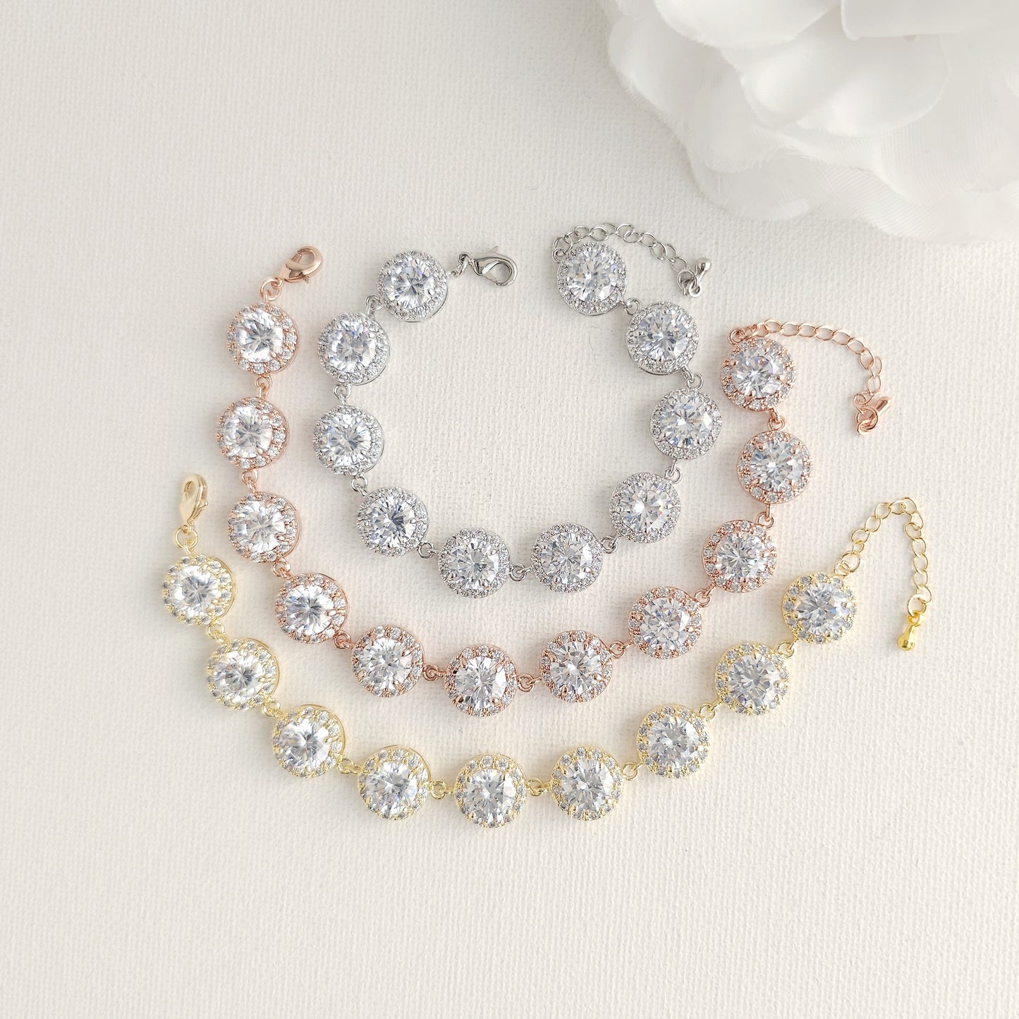 Gold Bridal Bracelet | Elegant Round Statement Design - Grace