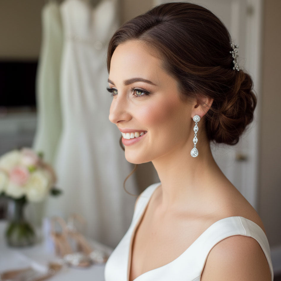 Rose Gold Long Earrings- Hayley