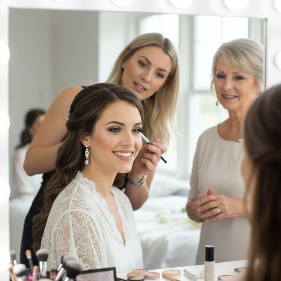 Bridal Drop Earrings with Dazzling CZ 1.75"-Anne