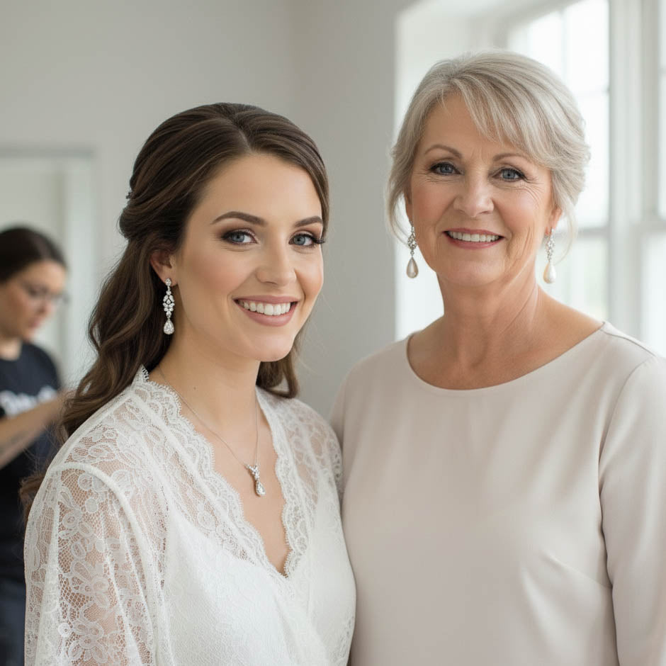 Elegant Earrings in Gold for Brides-Anne