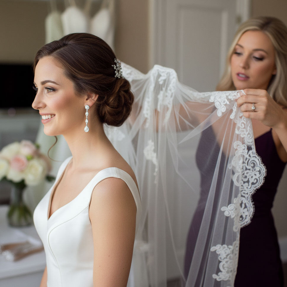Rose Gold Long Earrings- Hayley