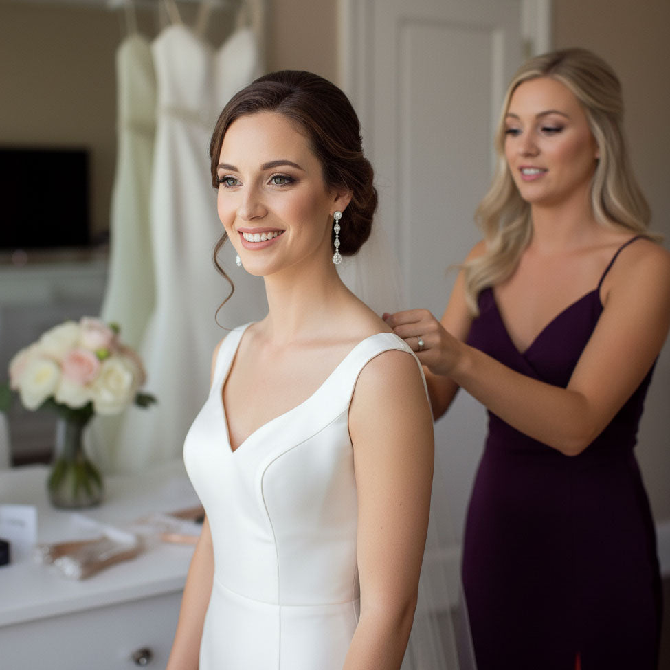Rose Gold Long Earrings- Hayley