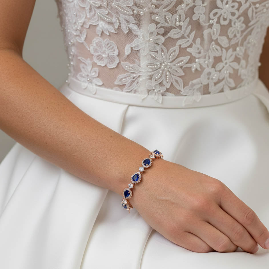 Blue Bridal Bracelet-AOI