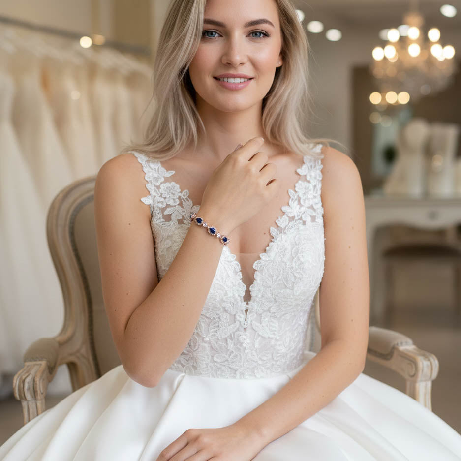 Blue Bridal Bracelet-AOI