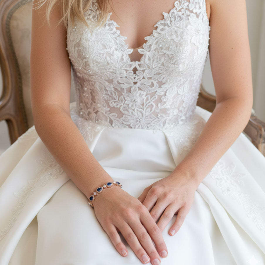 Blue Bridal Bracelet-AOI