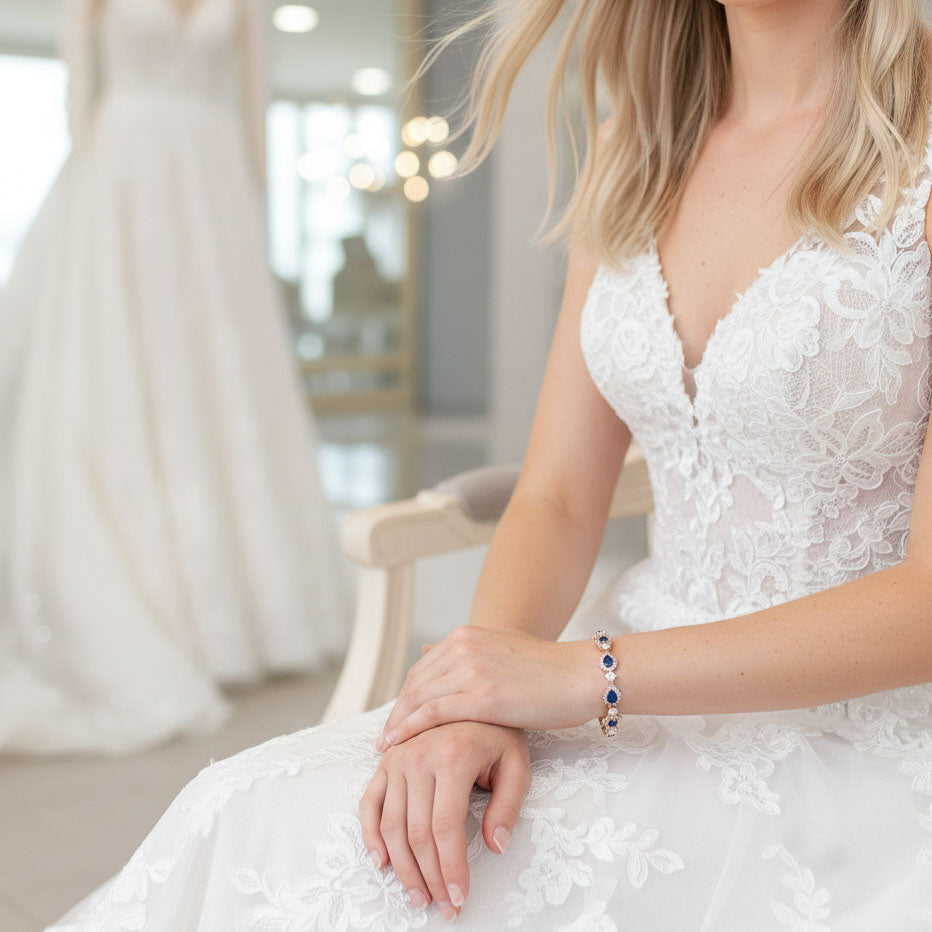 Blue Bridal Bracelet-AOI