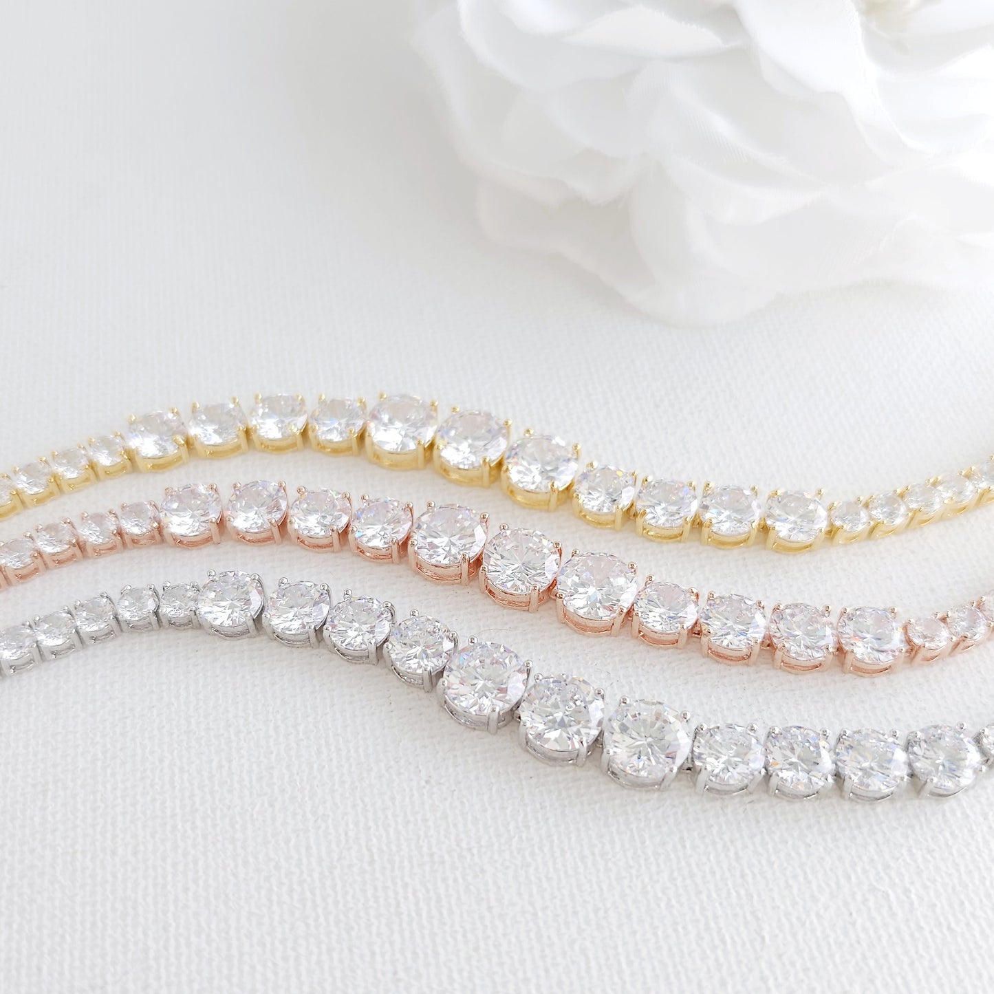 Silver Zirconia Bracelet- Nora