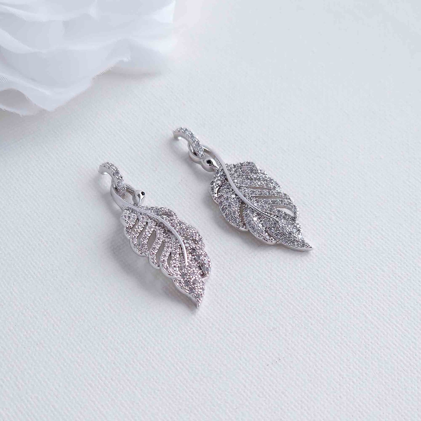 Feather Earrings for Women-Dove