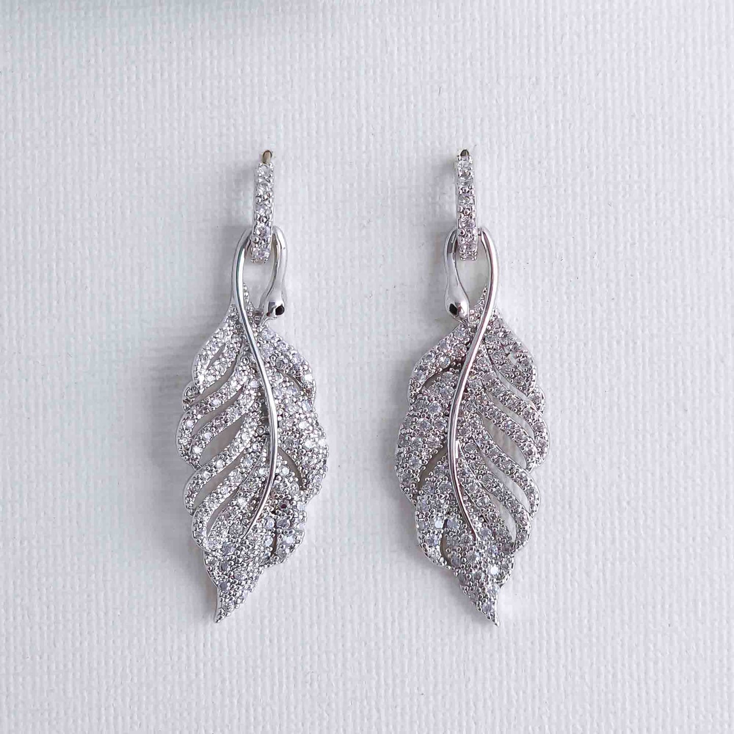 Feather Earrings for Women-Dove