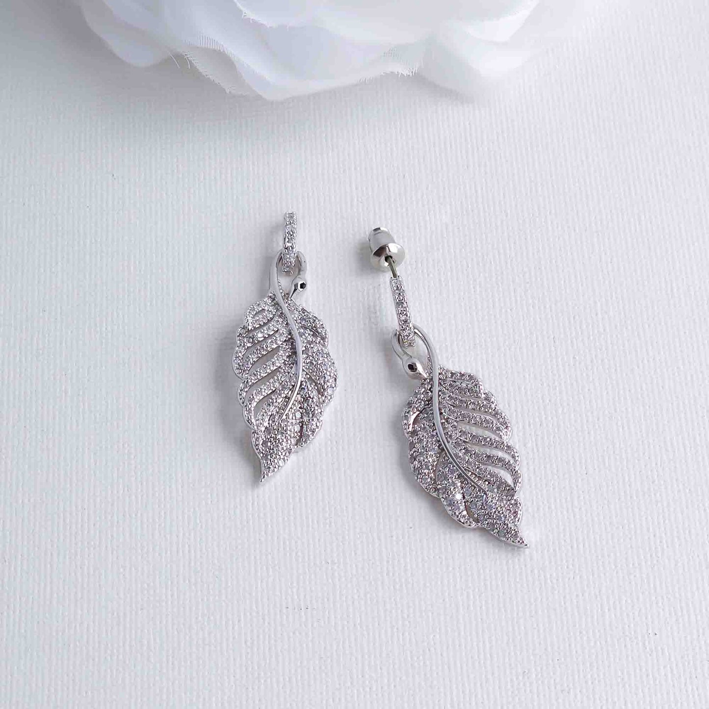 Feather Earrings for Women-Dove