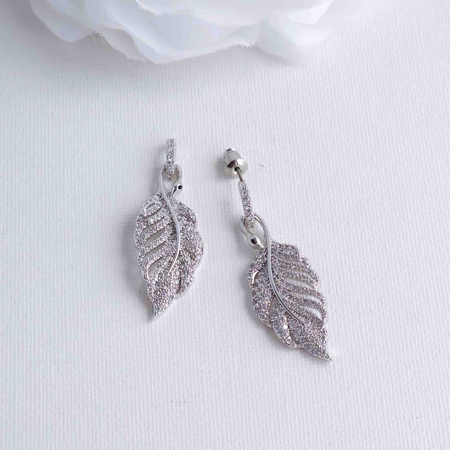 Feather Earrings for Women-Dove