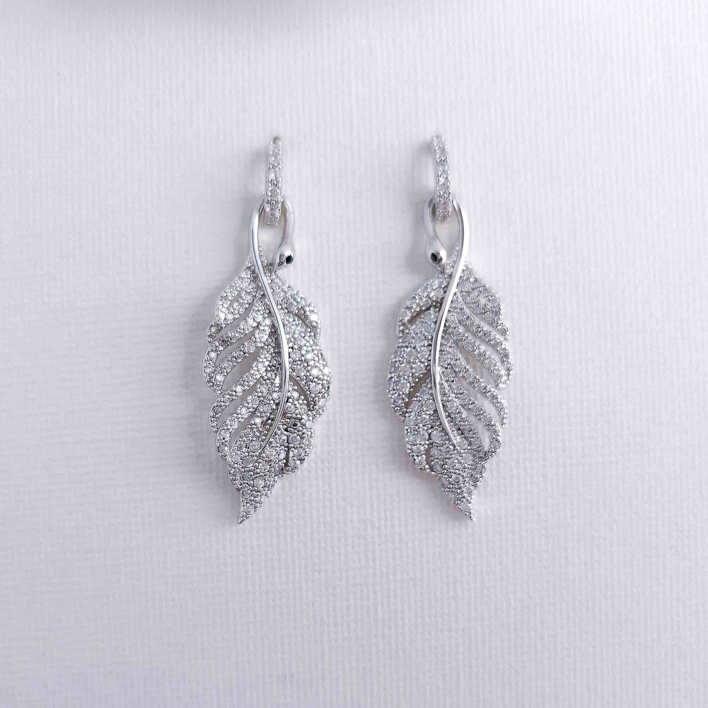 Feather Earrings for Women-Dove