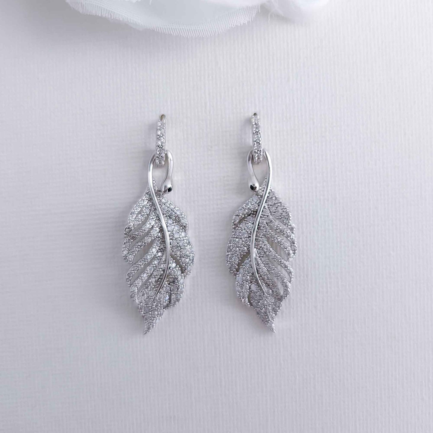 Feather Earrings for Women-Dove