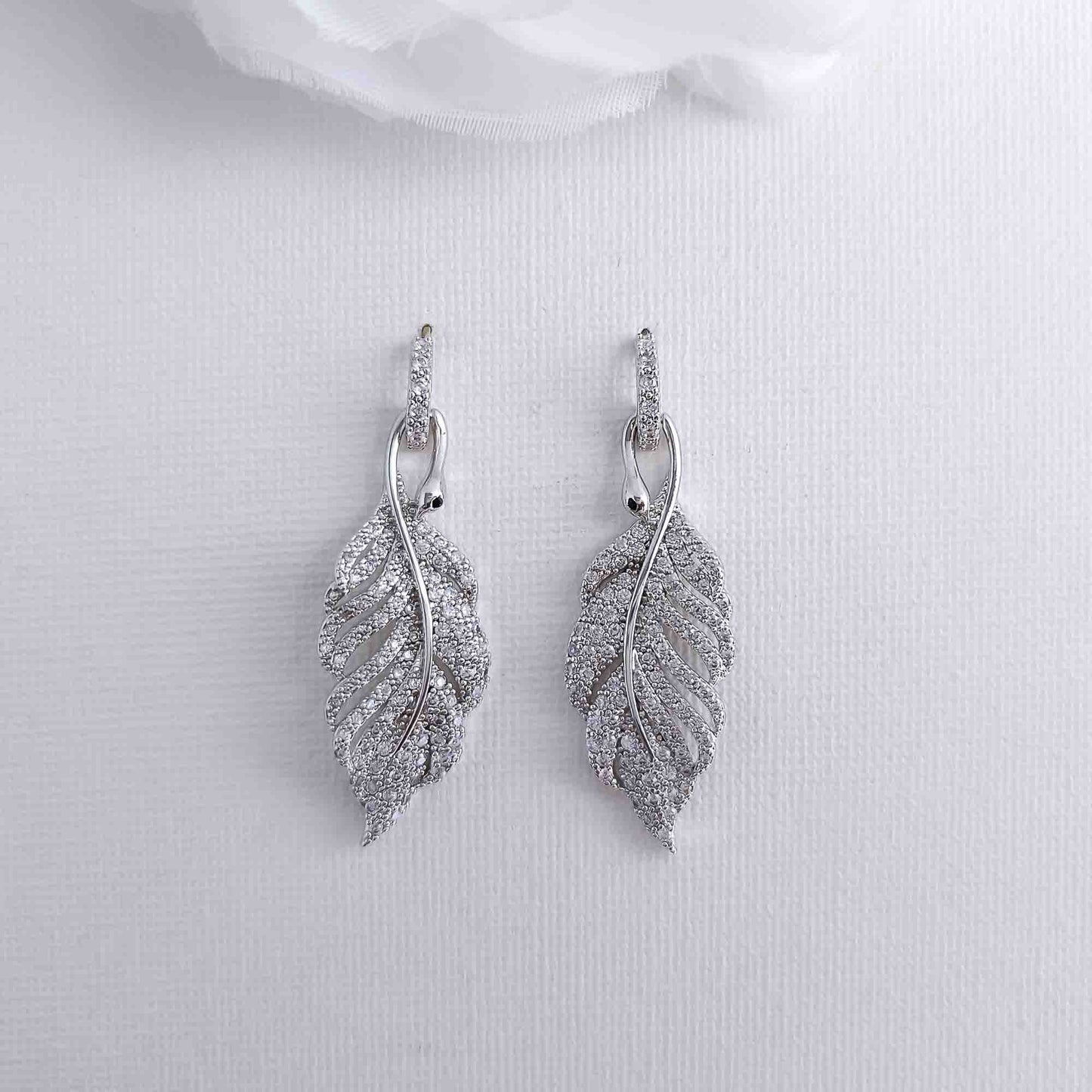 Feather Earrings for Women-Dove