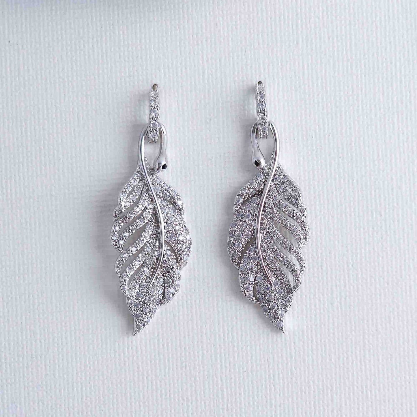 Feather Earrings for Women-Dove