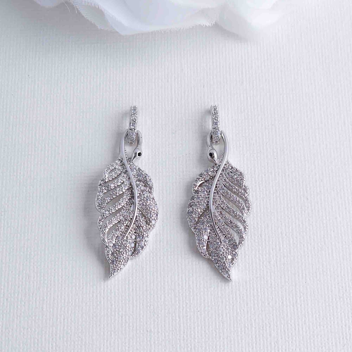 Feather Earrings for Women-Dove