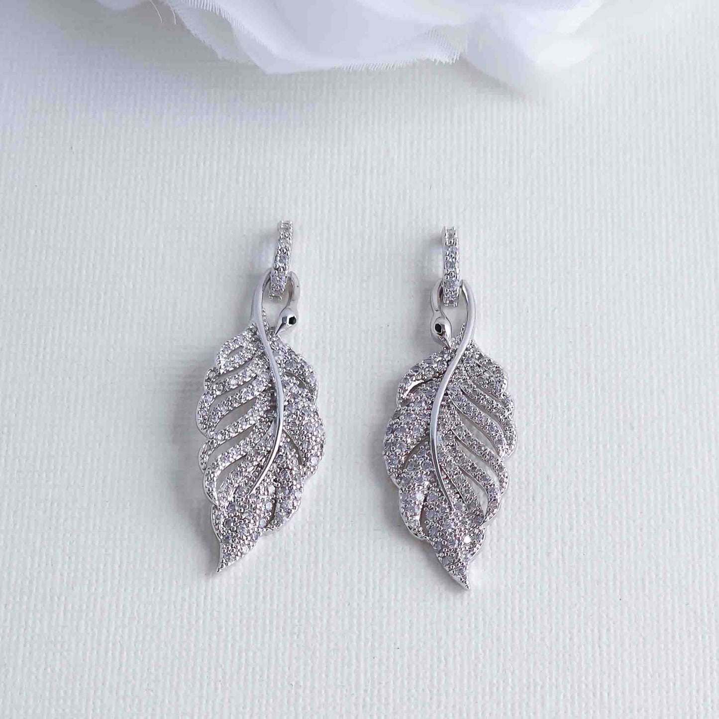 Feather Earrings for Women-Dove